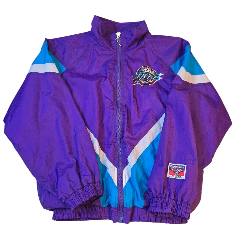 Vintage Utah Jazz Windbreaker Jacket By Jump Ball Club